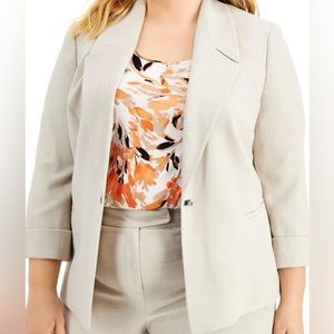 Kasper Plus Size Women's Pebble Stretch Crepe Blazer Size 22W